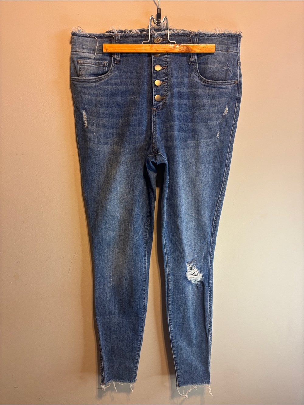 ✨Kut from the Kloth Distressed High-Rise MIA Fab Ab Toothpick Skinny Jean 14